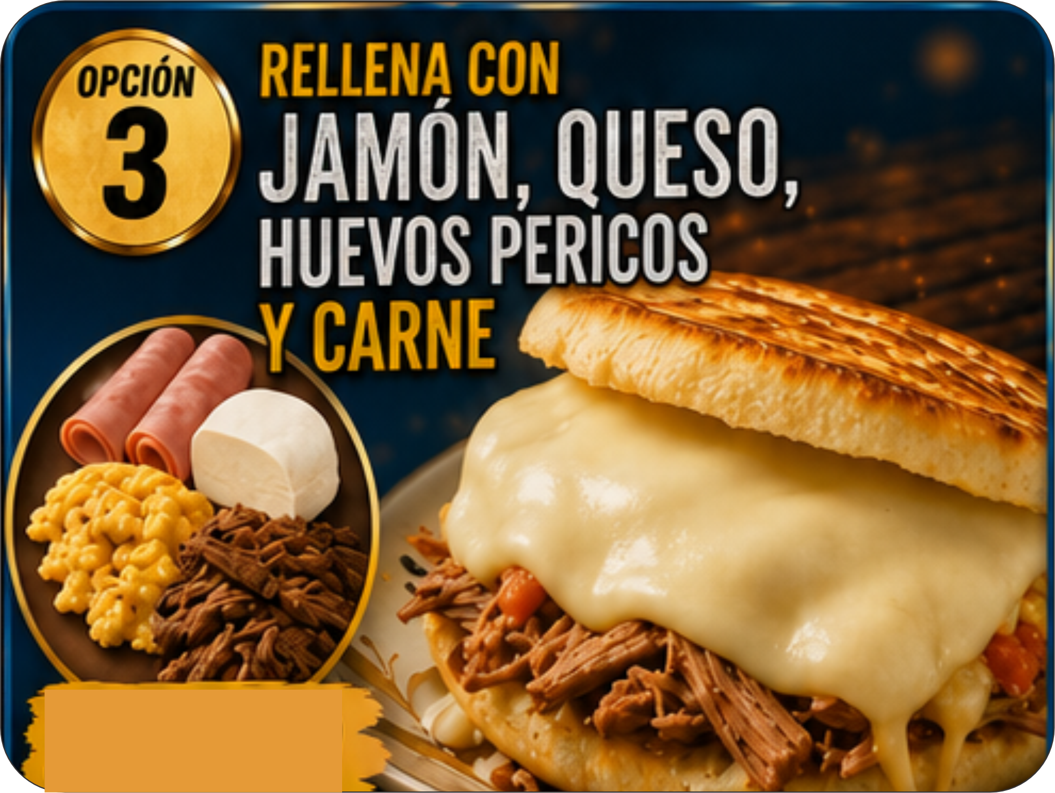 Arepa Rellena de Carne